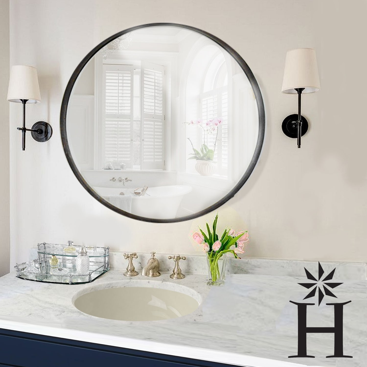 Highpoint Collection Porcelain Oval Undermount Vanity Sink Biscuit
