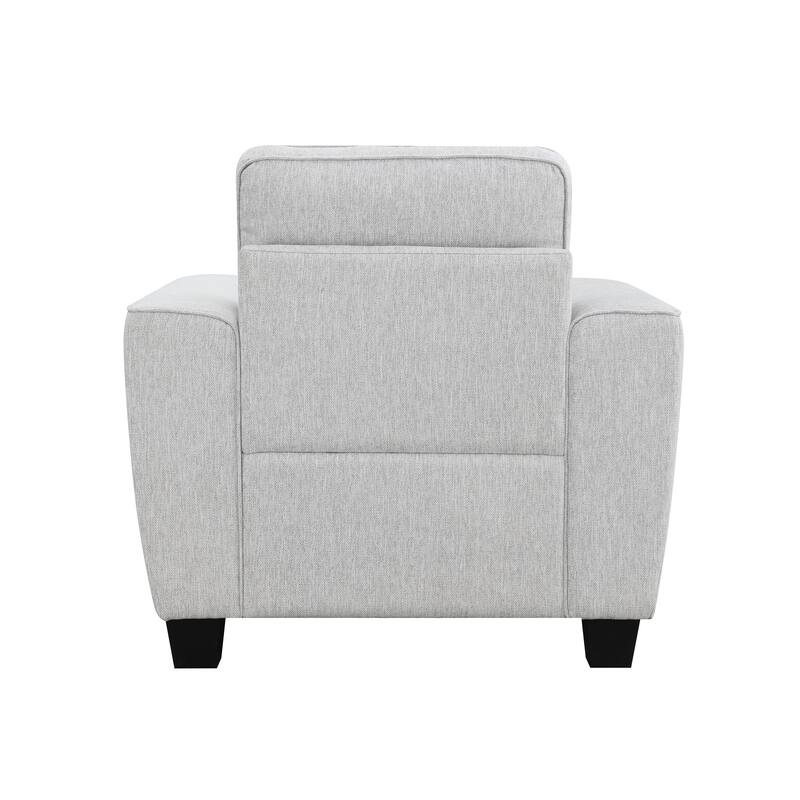 Furniture of America Maevy 3-Piece Taupe Chenille Sofa Set with Accent Pillows