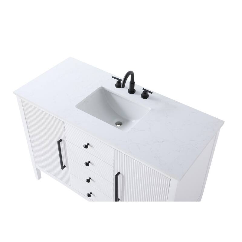 Elegant Lighting VF29648 Blakely 48" Free Standing Single Basin Vanity