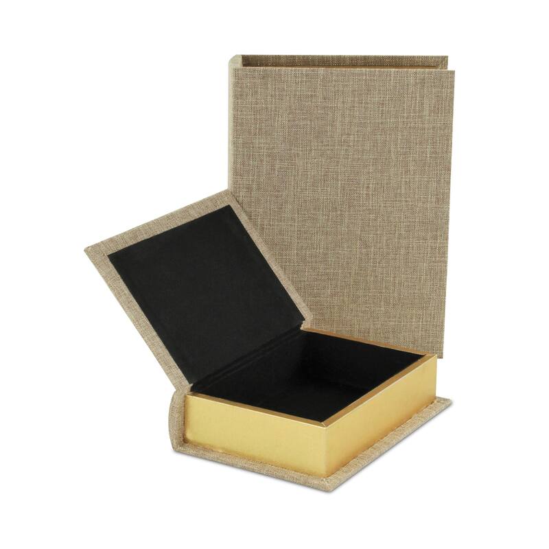 Canter Isle Beige Linen Book Box Set