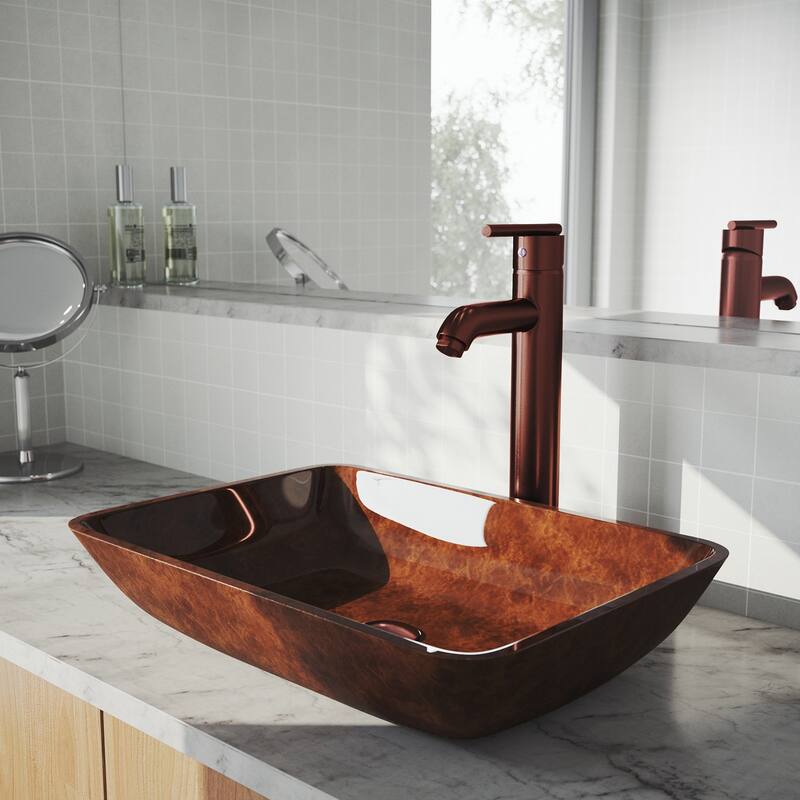 VIGO Seville 13" H Single Handle Single Hole Bathroom Vessel Faucet