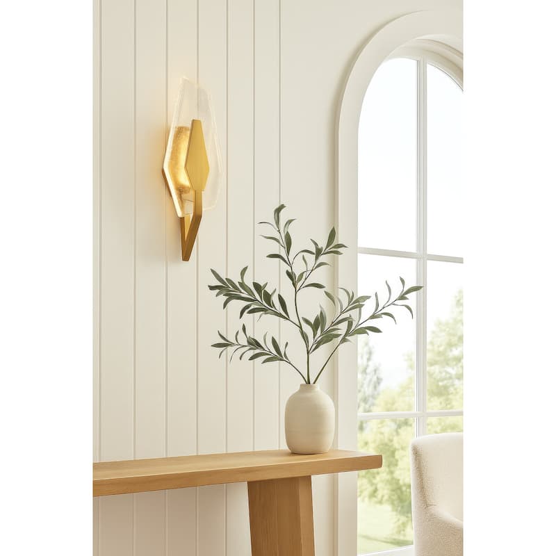 Varaluz Down the Wrong Path 1-Light Wall Sconce - Brass Kisser