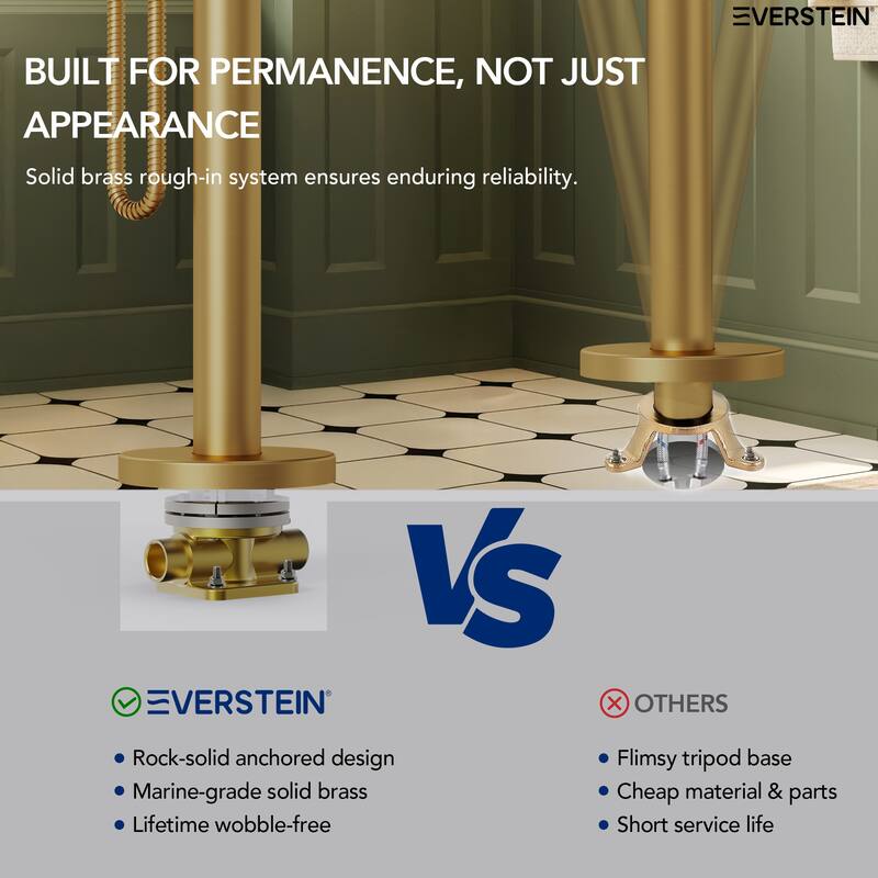 Freestanding Tub Faucet with Hand Shower,Modern Floor-Mount Bathtub Faucet