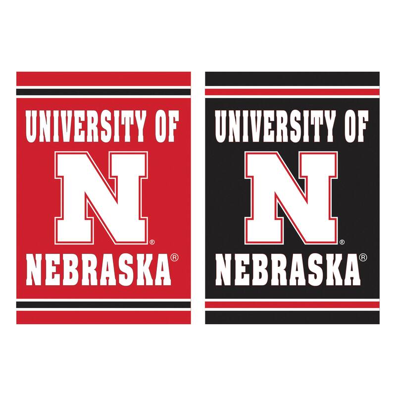 Embossed Suede Flag, House Size, University of Nebraska