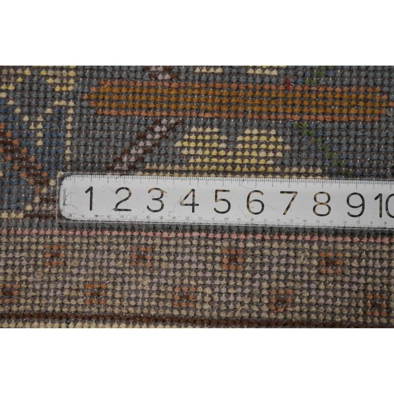 Hand Knotted Oriental 100% Wool Carpet Traditional Geometric Beige & Ivories Heriz (serapi) Area Rug - 11' 10'' X 8' 10''