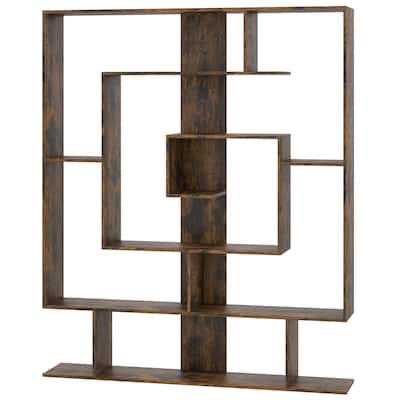 Costway 7-Tier Bookshelf Geometric Bookcase with 2 Anti-Tipping Kits - See Details