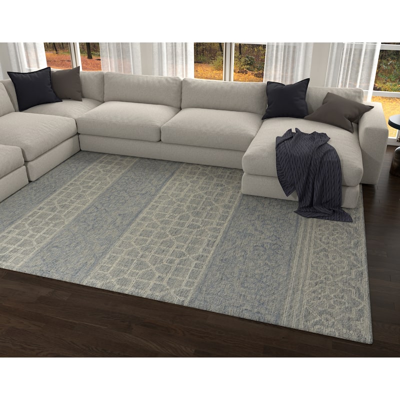 Domani Ridge Modern Mosaic Area Rug