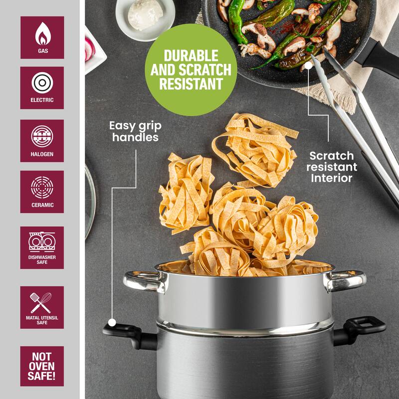Granitestone Pro Premier Hard Anodized 13 Piece Nonstick Cookware Set
