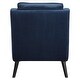 preview thumbnail 3 of 5, Uttermost O'Brien 28 Inch Wide Wood Frame Accent Chair with Fabric - Blue Velvet