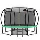 preview thumbnail 1 of 12, 14ft Green Round Outdoor Trampoline with Safety Enclosure Net and Ladder Kids - 168.11" x 168.11"