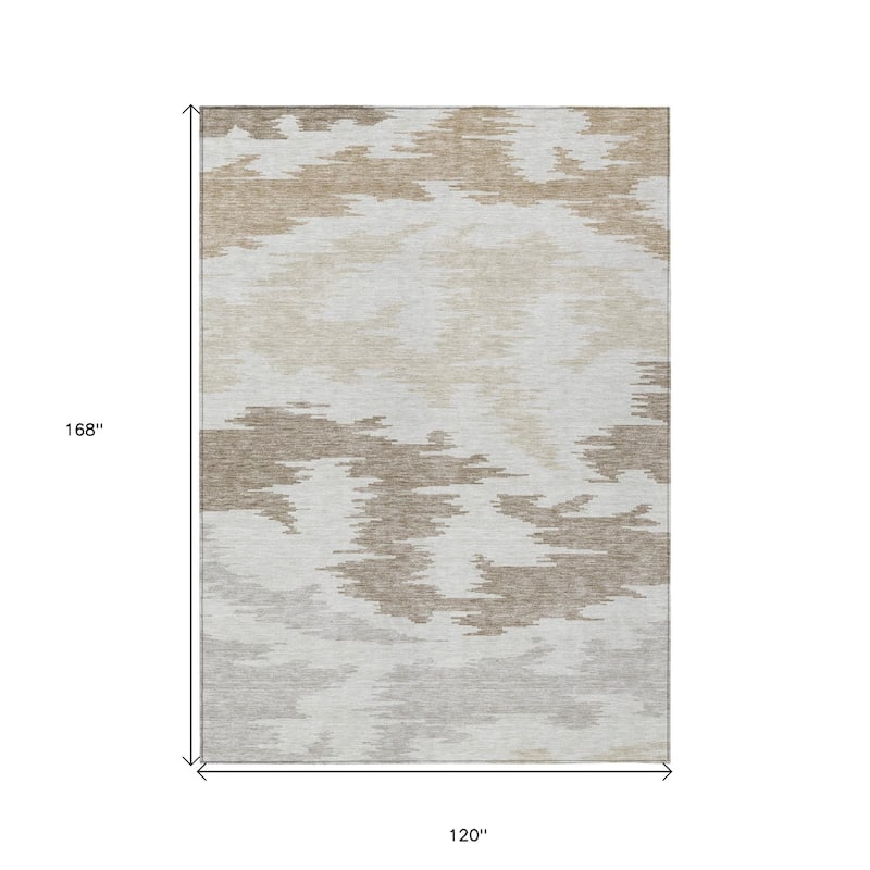 HomeRoots Abstract Transitional Rectangle Outdoor Rug