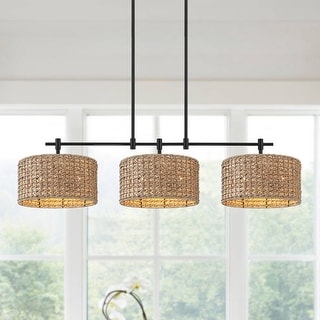3-Light Coastal Kitchen Island Chandelier Light - 41'' W