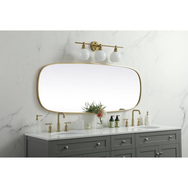 Elegant Lighting MR2B2460 Brynn 24" W x 60" H Oval Framed Bathroom