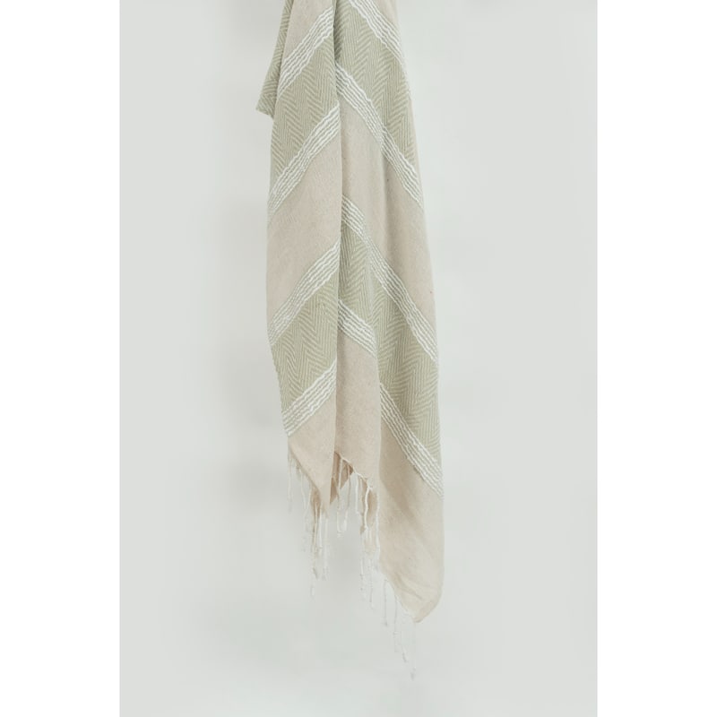 Rizzy Home Chevron Stripe Hand Loomed Cotton Throw