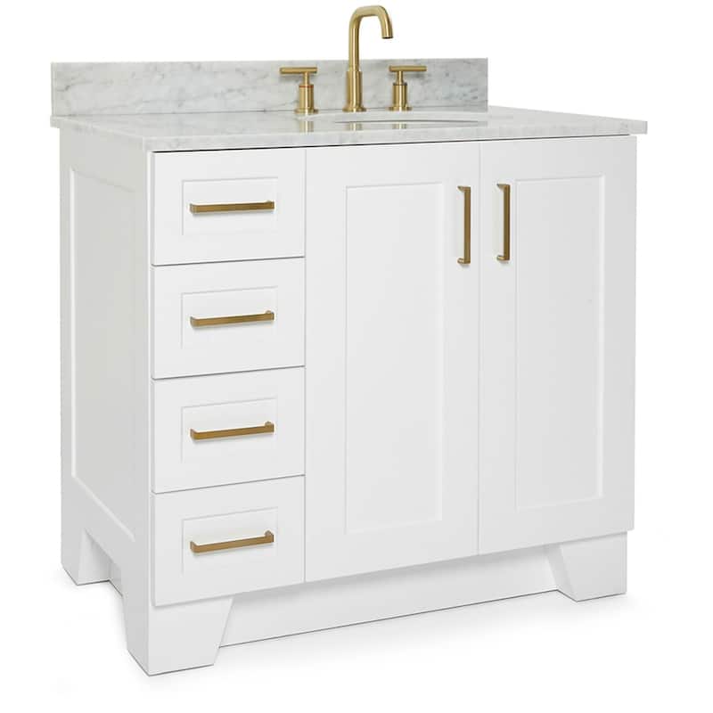 Ariel Q037SRCW2OVO Taylor 37" Free Standing Single Oval Basin Vanity