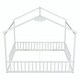 preview thumbnail 32 of 56, Double Twin House-Style Floor Bed with Fence and Guardrails, No Door