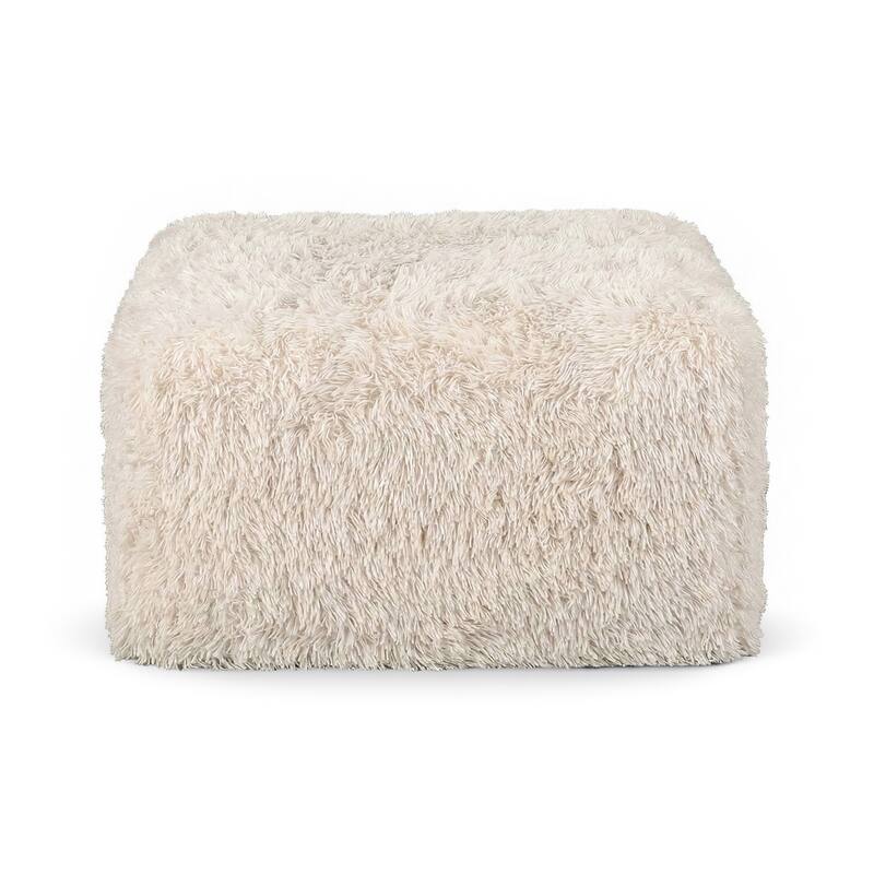 Furniture of America Ylena Modern Faux Fur Foam Modular Compressed Sofa Chair