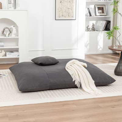Extra Large Floor Bean Bag Chair - Lazy Lounger for Adults & Kids in Living Rooms & Balconies