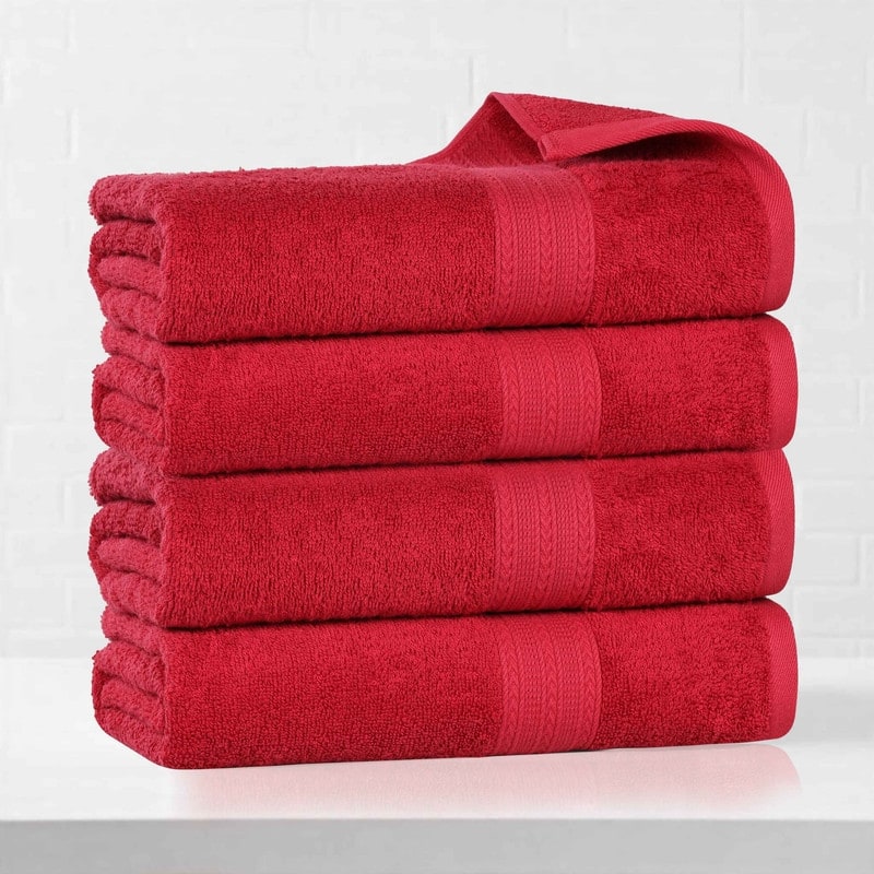 Eco-Friendly Sustainable Cotton Bath Towel by Superior (Set of 4)