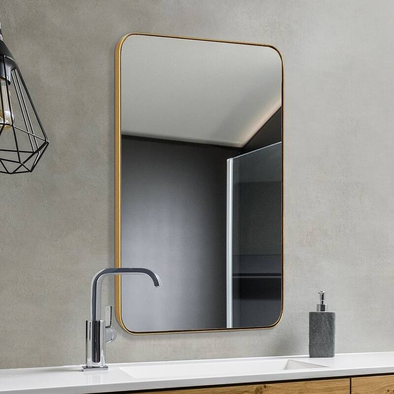 Rathburn Metal Venetian Wall Mounted Mirror - Dark Champagne(24*36)