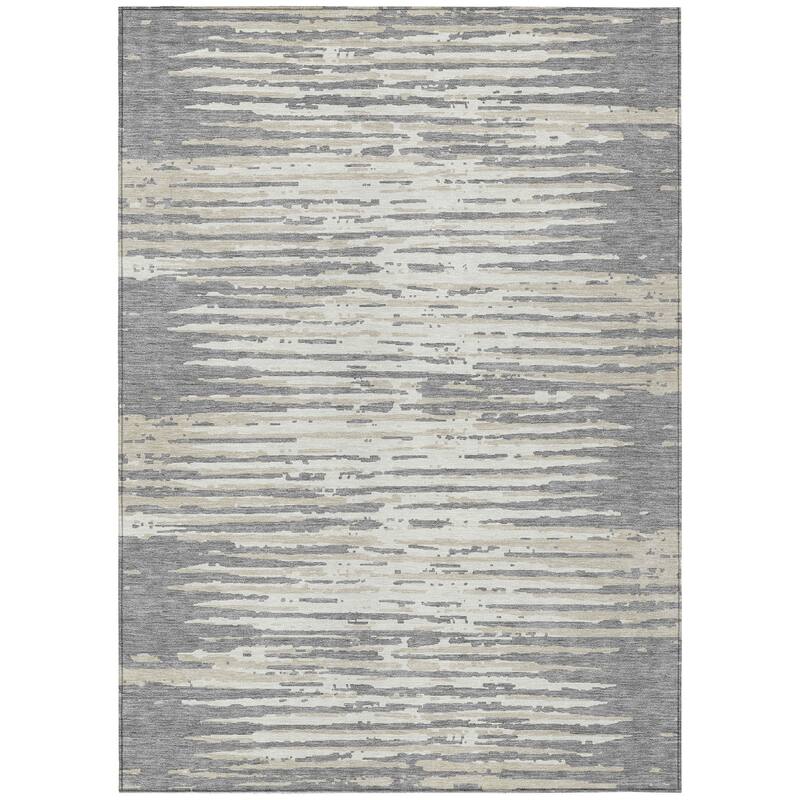 Machine Washable Indoor/ Outdoor Chantille Abstract Ombre Rug