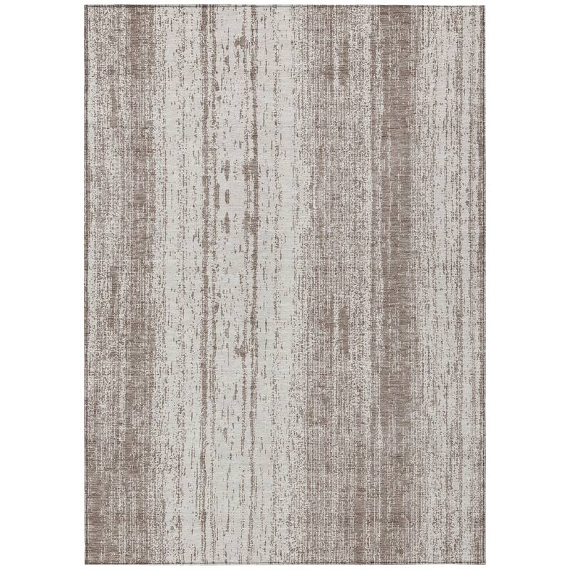 Machine Washable Indoor/ Outdoor Chantille Stripes Ombre Rug