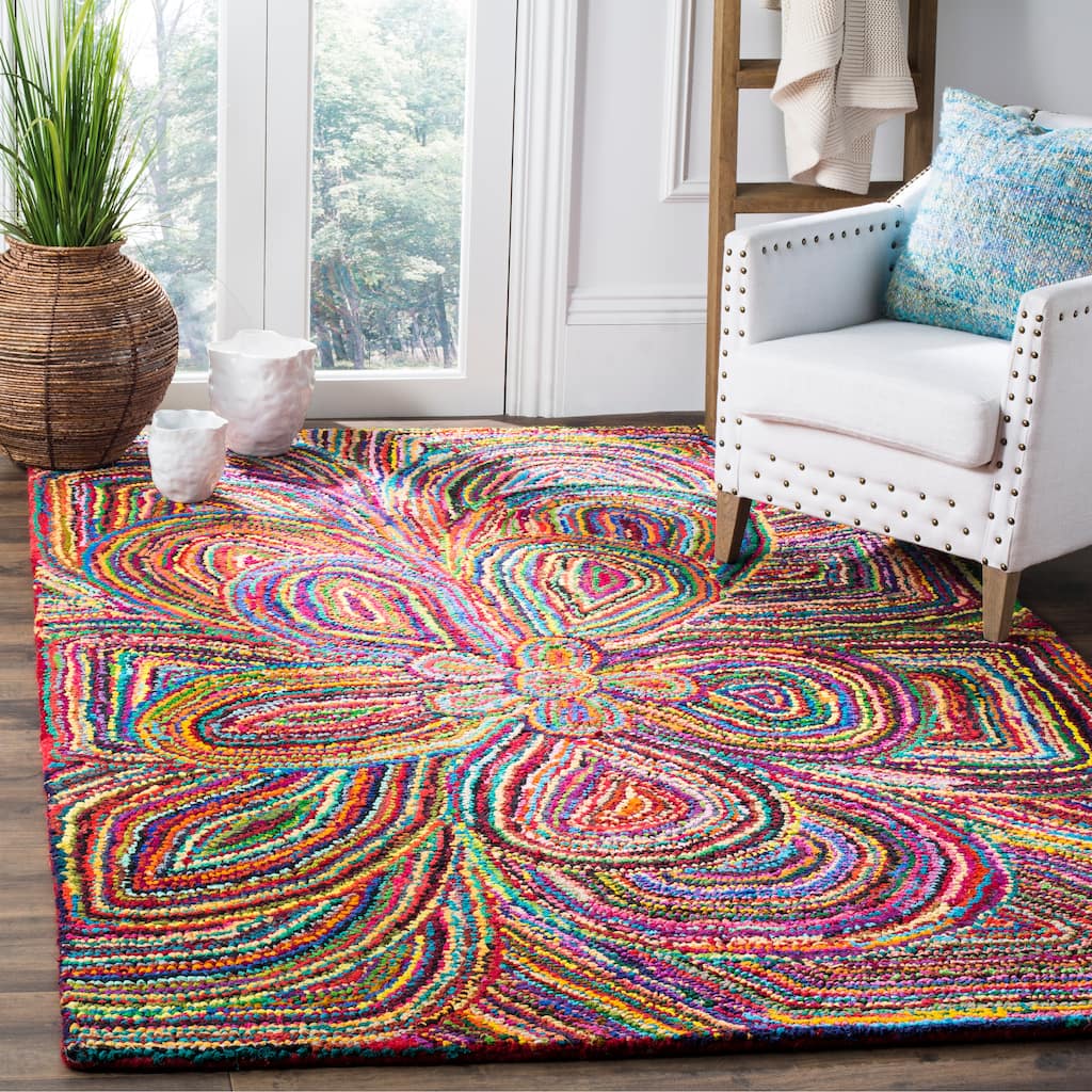 SAFAVIEH Handmade Nantucket Anastassia Contemporary Cotton Rug
