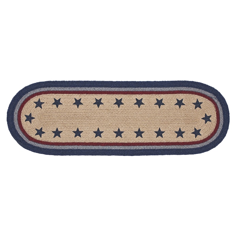 My Country Oval Runner Stencil Stars 12x36
