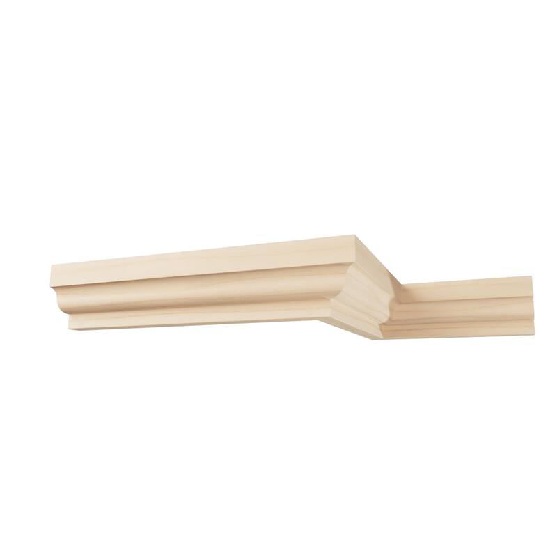 WM60: 1-2/5-in H x 1-in P x 1-3/4-in F x 96-in L Americraft Solid Hardwood Stain Grade Crown Moulding