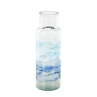Recycled Glass Abstract Ombre Decorative Vase - Blue - Roche River ...