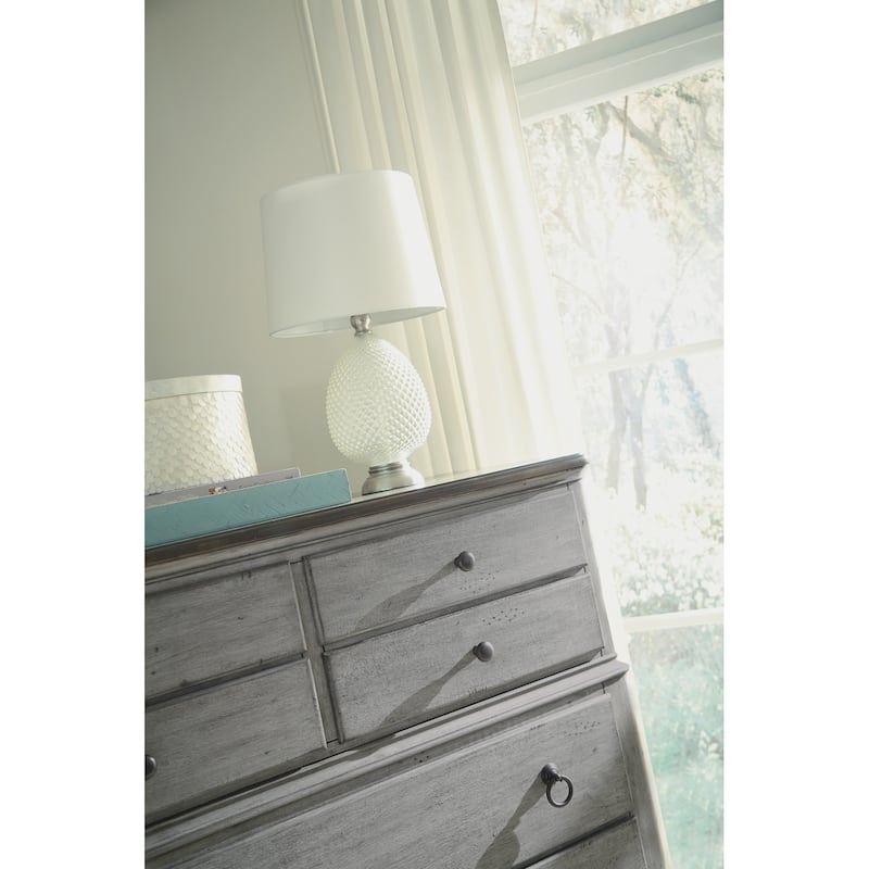 Plymouth Gray Wood Drawer Chest