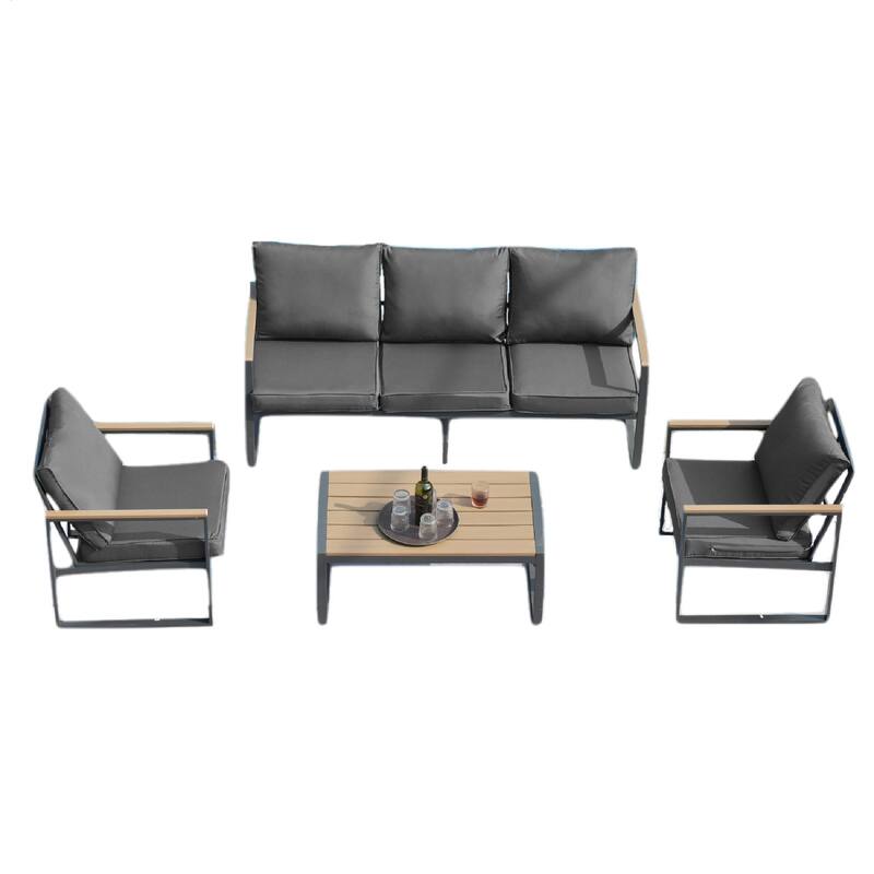 Outdoor 4 Pieces Patio Conversation Set