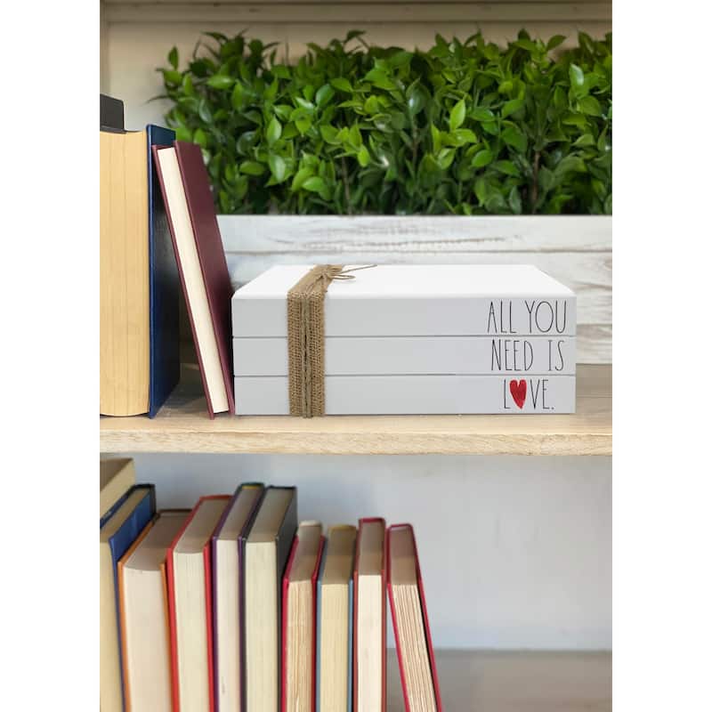 Rae Dunn Decorative Stacked Books - ALL YOU NEED IS LOVE