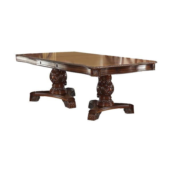 slide 1 of 5, Rectangular Wooden Dining Table in Cherry Finish