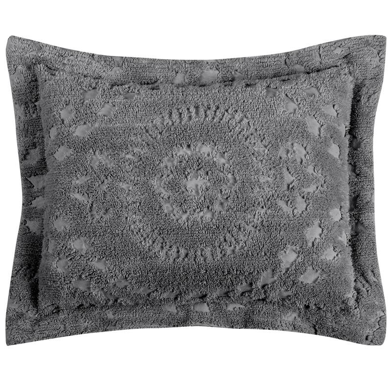 Better Trends Chenille Bedspread Set 100% Cotton Lightweight Soft Floral Bedding Design Tufted Coverlet Washable Rio Collection