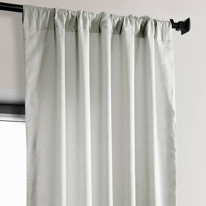 Exclusive Fabrics Room Darkening Euro Linen Curtain (1 Panel) - Window Treatment for Bedroom or Living Room