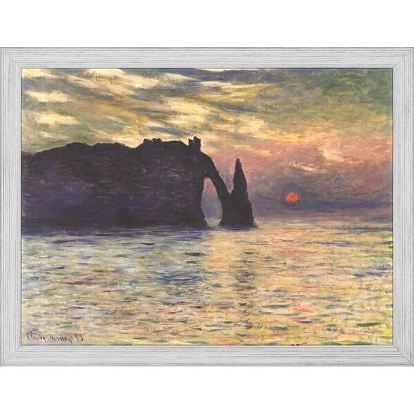 Shop Easy Art Prints Claude Monet S The Cliff Etretat Sunset