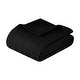 preview thumbnail 1 of 8, Superior Clara Cotton Textured Striped Lightweight Woven Blanket California King - Black