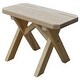 preview thumbnail 7 of 7, Pressure Treated Pine 2' Crossleg Bench Unfinished