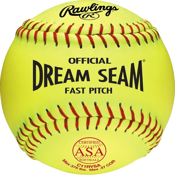 Rawlings 11" ASA Pro Tac Dream Seam Fastpitch Softball (DZ) Optic Yellow 11