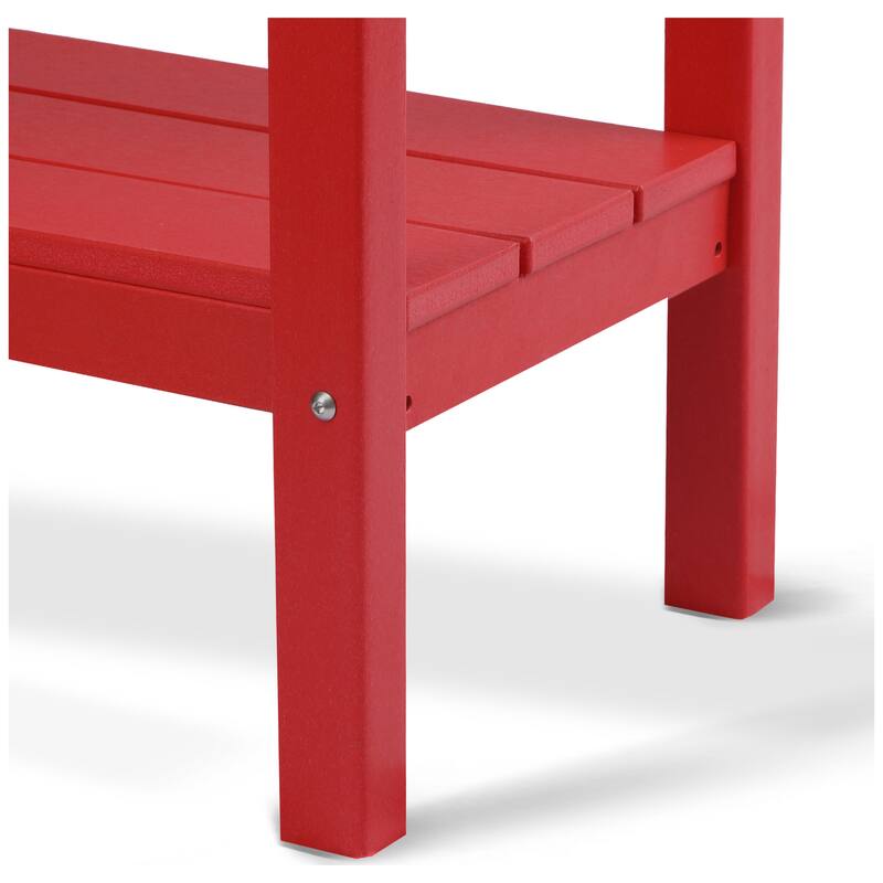 Laguna Hdpe All Weather Outdoor Patio Two Shelf Table