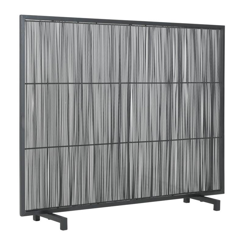 Christopher Knight Home - Willow Modern Iron Fireplace Screen with Vertical Bar Design
