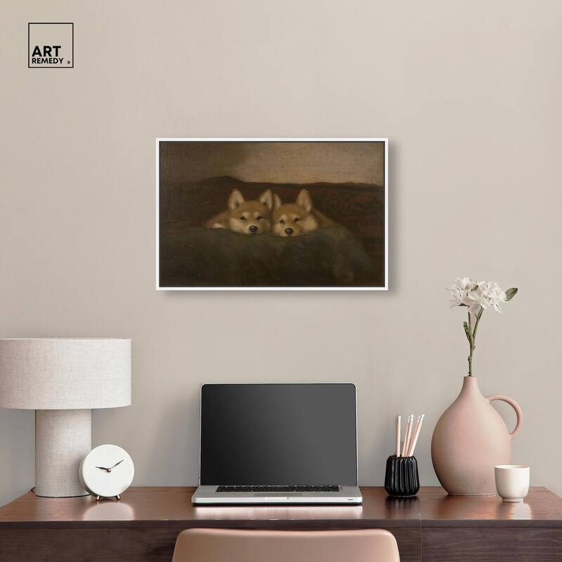 Rustic Dog Days Canvas by Art Remedy
