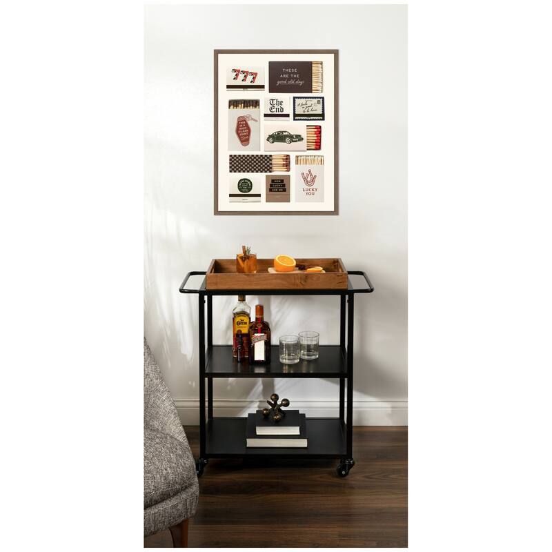 Kate and Laurel Vintage Matchbox by Lucky Guava Framed Canvas Wall Art Print