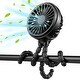 preview thumbnail 1 of 2, Necano Mini Stroller Fan Clip-on for Baby, Small Portable Fan Rechargeable, Handheld, USB Cooling Fan with 3 Adjustable Speed