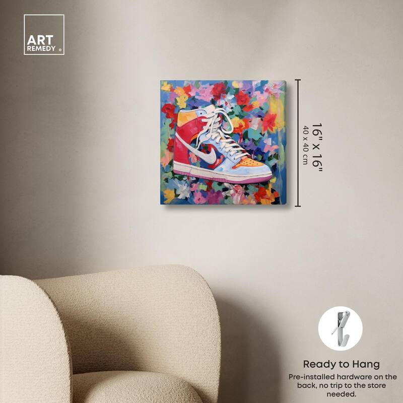 Whimsical Sneaker Canvas by Art Remedy, Gallery Wrapped