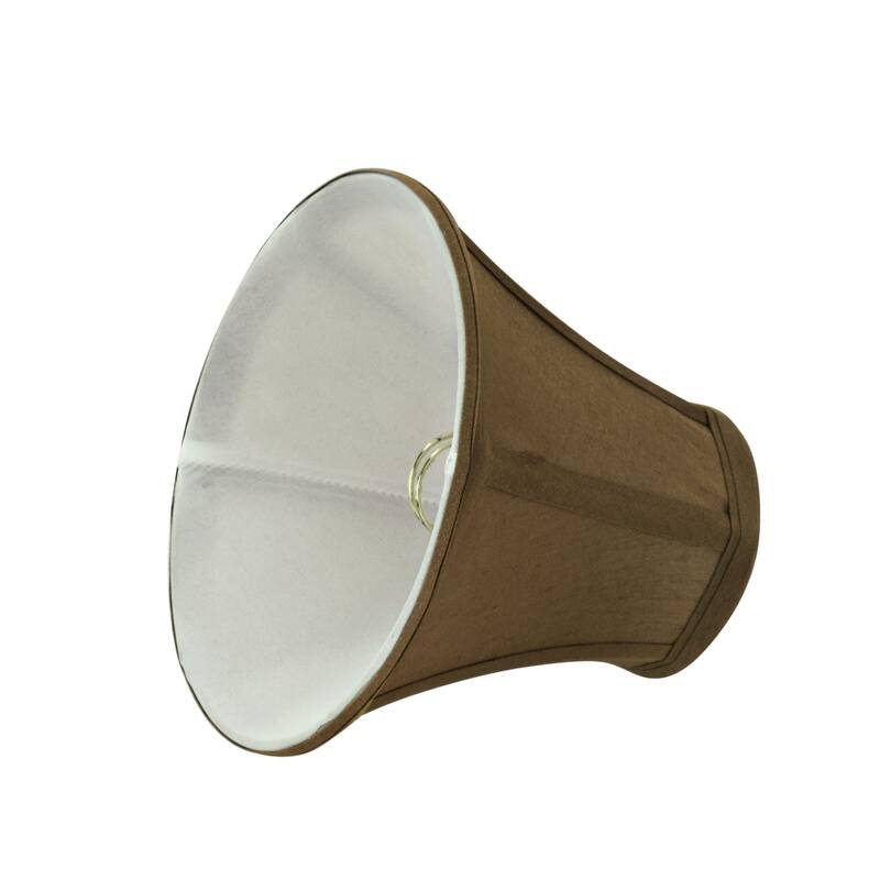 Aspen Creative Bell Chandelier Clip-On Lamp Shade (6 Pack), Light Brown, (3" x 6" x 5")