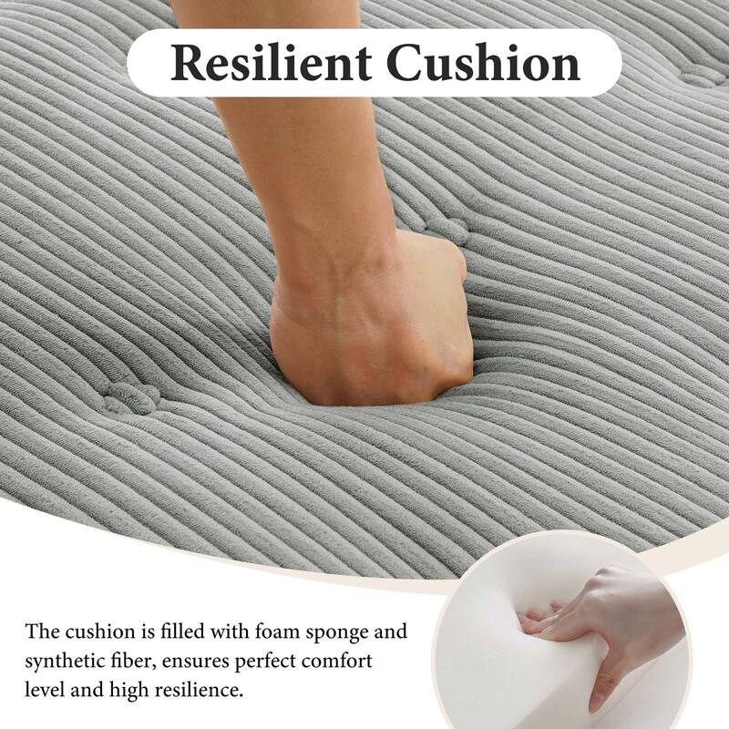 98"W Modular Upholstered Corduroy Sectional Sofa for Living Room