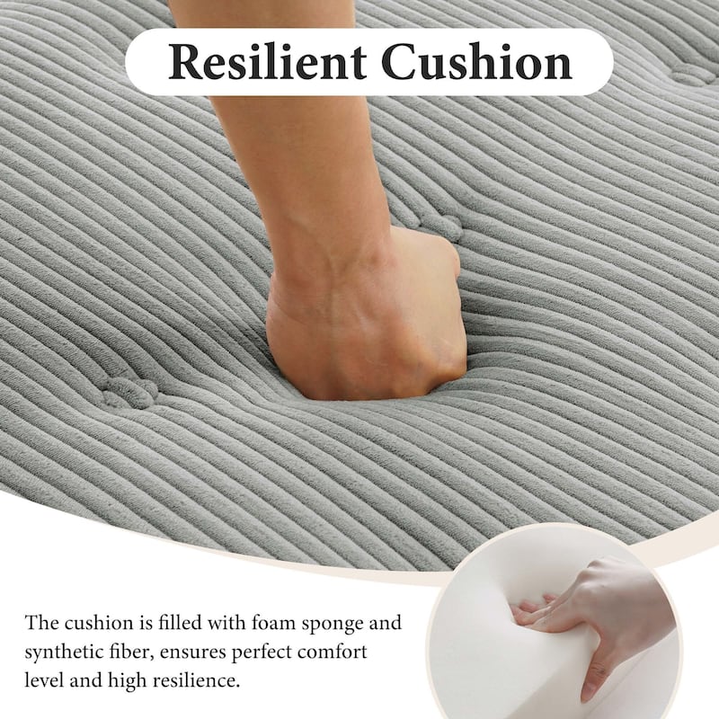 UIXE 4-Piece Corduroy Upholstered Modular Sectional Sofa for Living Room