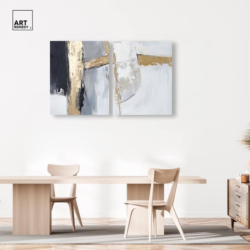 Cracks of Creation II Canvas Set of 2 by Art Remedy, Gallery Wrapped